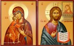 The icon of the Mother of God and the Christ Pantocrator.