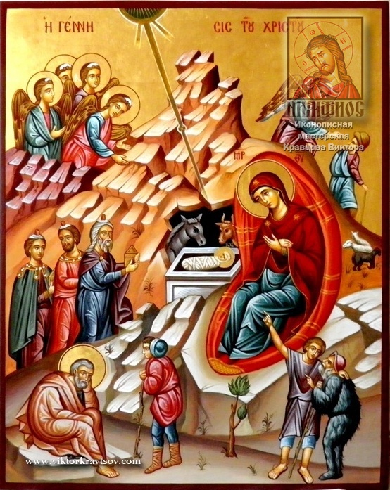 Икона Рождество Христово в исполнении Кравцова Виктора