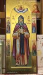 Рукописная икона Святого Даниила Московского.